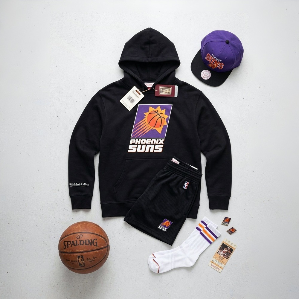 Mitchell & Ness Phoenix Suns Youth Small 8 Hoodie Hardwood Classics Black NWT
